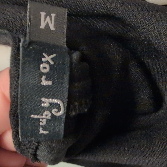 Ruby Rox Black and Cream High Low Dress M - Picture 3 of 4